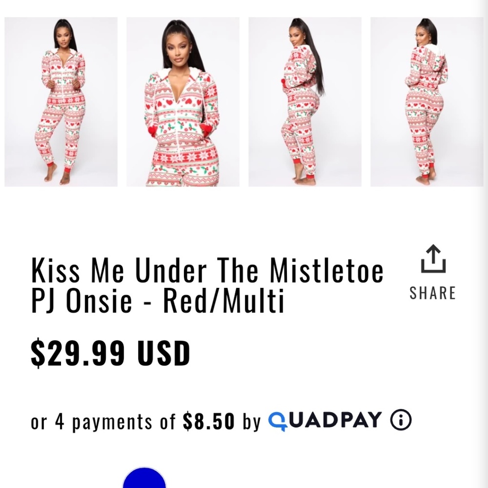 Nwt fashion nova pj onesie